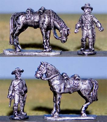 Confederate Horse Holders with Horses
